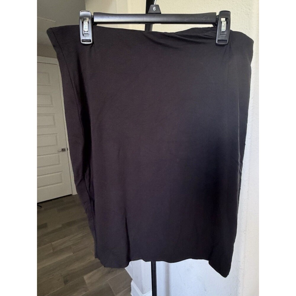 Naked Wardrobe Black Pencil Stretch Knee Length Mini Skirt 3X NWOT